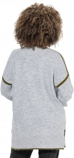 Ulla Popken Decorative Seam Sweater Light Grey Melange - Sweatshirts & hoodies - 
