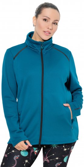 Ulla Popken Quick Drying Athletic Jacket Dark Petrol - Sweatshirts & hoodies - 
