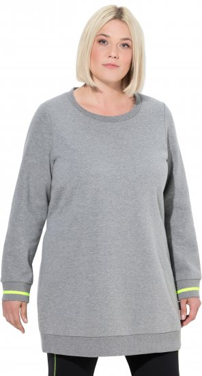 Ulla Popken Nostalgic Escape Oversized Sweatshirt Mouse Grey - Sweatshirts & hoodies - 