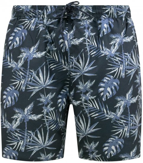 D555 Cleethorpes Hawaii Printed Swimshorts Navy - Maillots de bain - Maillots/Shorts de bain Grande Taille pour Hommes 