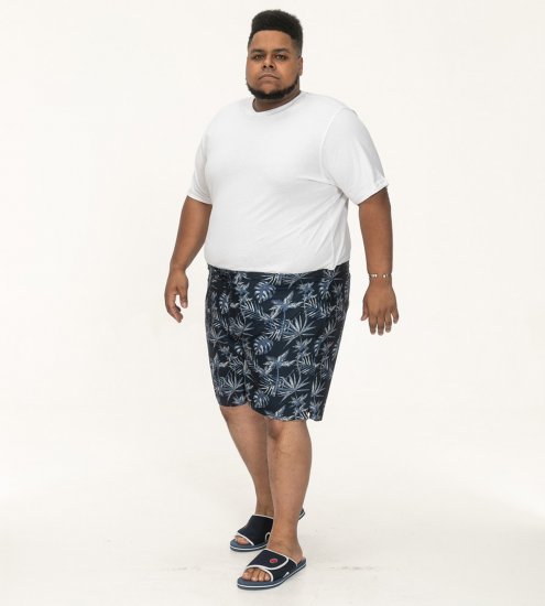 D555 Cleethorpes Hawaii Printed Swimshorts Navy - Maillots de bain - Maillots/Shorts de bain Grande Taille pour Hommes 