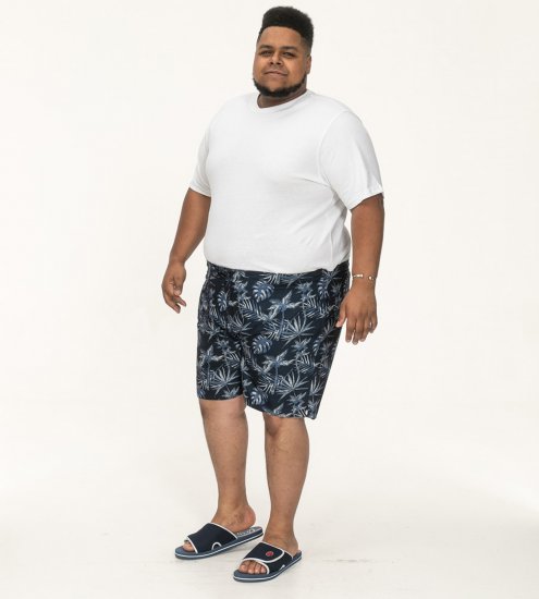 D555 Cleethorpes Hawaii Printed Swimshorts Navy - Maillots de bain - Maillots/Shorts de bain Grande Taille pour Hommes 