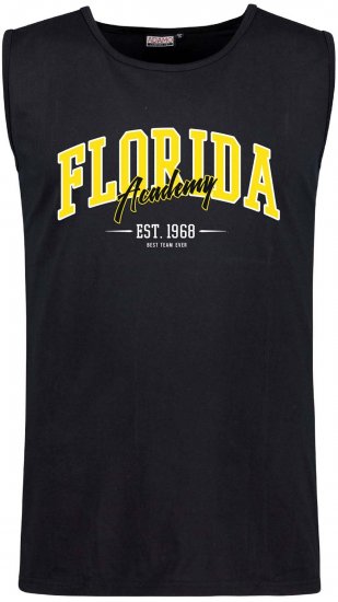 Adamo Motiv Florida Tank Top Black - T-shirts sans manches - T-shirts Sans Manches Homme Grandes Tailles