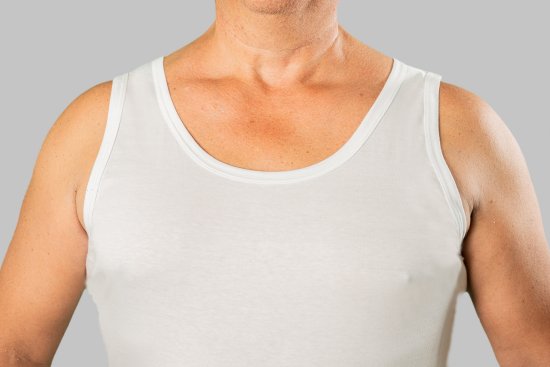 20 Nodi Crew Neck Tank Top in Combed Cotton Jersey White - Sous-vêtements & bain - Sous-vêtements Grande Taille