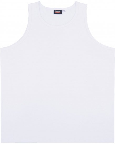 Espionage T017 Plain Tanktop White - T-shirts - T-shirts Homme Grande Taille