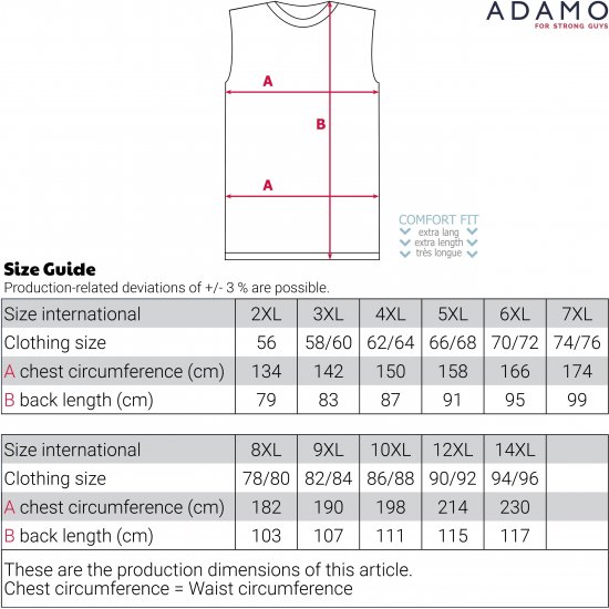 Adamo Motiv Rock and Roll Tank Top Black - T-shirts sans manches - T-shirts Sans Manches Homme Grandes Tailles