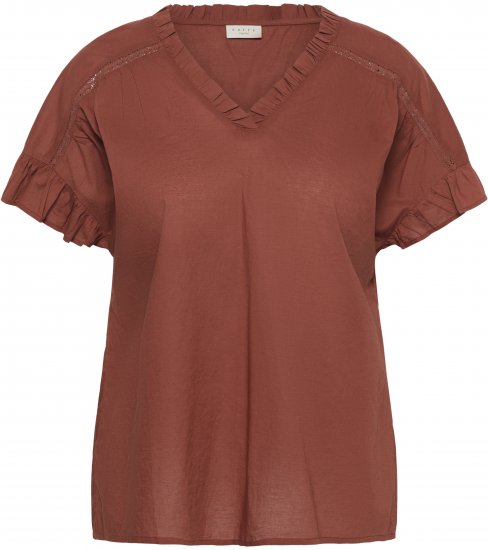 Kaffe Curve Valeria Top Henna Brown - T-shirts et tops - 