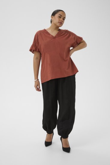 Kaffe Curve Valeria Top Henna Brown - T-shirts et tops - 