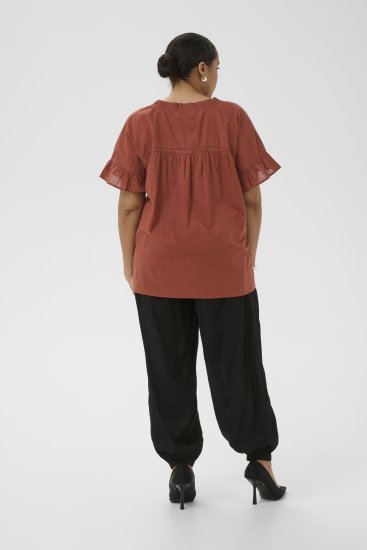 Kaffe Curve Valeria Top Henna Brown - T-shirts et tops - 