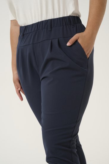 Kaffe Curve Jia Pantalon Bleu marine minuit - Jeans & Pantalons Femme Grandes Tailles – Plus Size - 