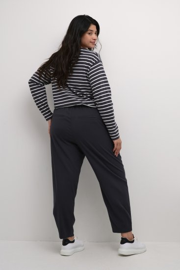 Kaffe Curve Merla Pantalon Noir Oyster - Jeans & Pantalons Femme Grandes Tailles – Plus Size - 