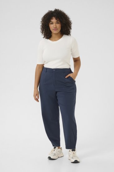 Kaffe Curve Merla Pantalon Bleu marine minuit - Jeans & Pantalons Femme Grandes Tailles – Plus Size - 