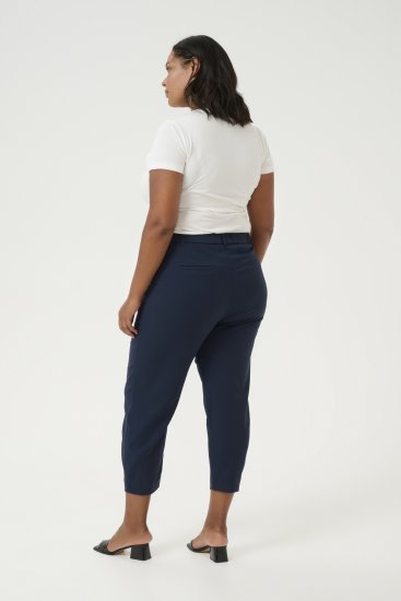 Kaffe Curve Merla Pantalon Bleu marine minuit - Jeans & Pantalons Femme Grandes Tailles – Plus Size - 