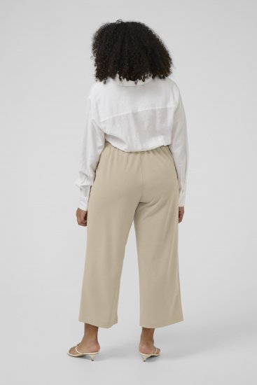 Kaffe Curve Pheolo Cropped Pants Feather Grey - Pantalons en tissu - 