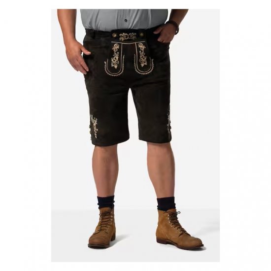 Men Plus Leather Trousers Dark Brown - Tenues de fête - Tenues de fête – Pour célébrer avec style et confort