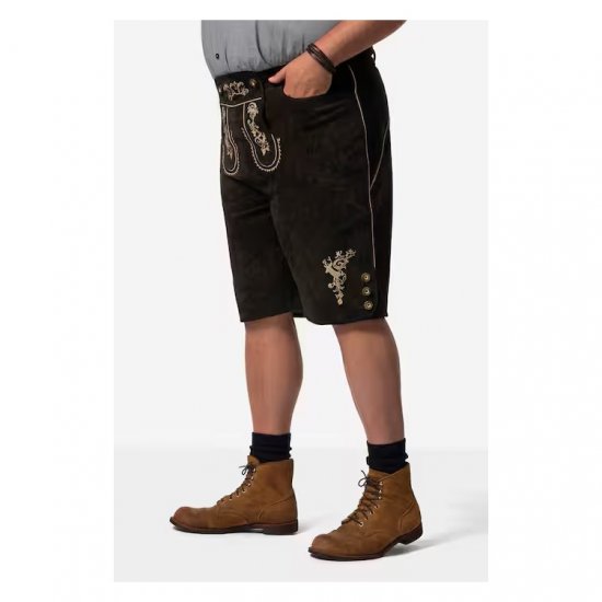 Men Plus Leather Trousers Dark Brown - Tenues de fête - Tenues de fête – Pour célébrer avec style et confort