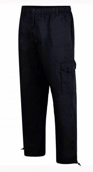 Espionage TR048 Cargo Trousers Black - Pantalons cargo - Pantalon Cargo Hommes Grandes Tailles