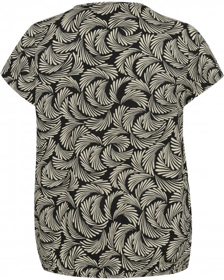 Kaffe Curve Sonna Stanley Top Noir profond/Blanc cassé imprimé - T-shirts - 