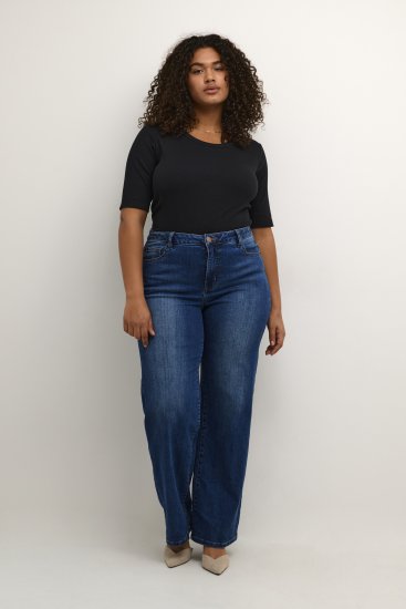 Kaffe Curve Carina T-shirt Noir profond - T-shirts - 