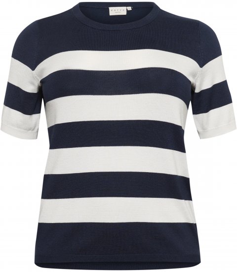 Kaffe Curve Lizzy rayured Pull Midnight/Chalk rayure - T-shirts - 
