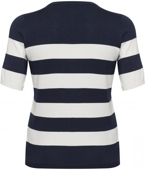 Kaffe Curve Lizzy rayured Pull Midnight/Chalk rayure - T-shirts - 