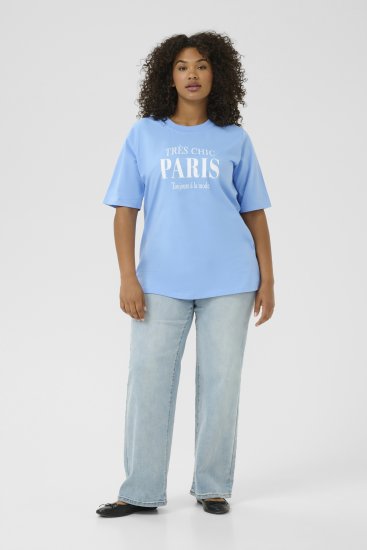 Kaffe Curve Frey T-Shirt Vista Blue - T-shirts - 