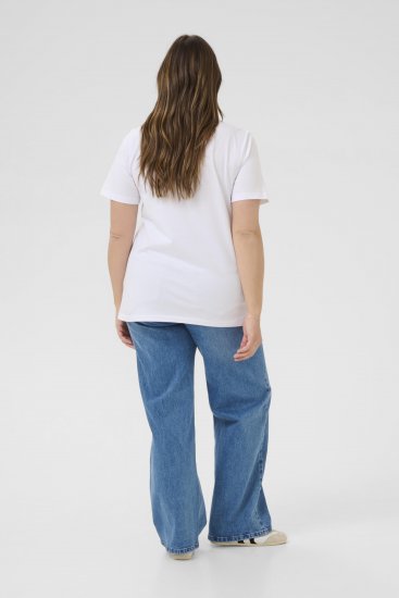 Kaffe Curve June T-shirt Blanc - T-shirts imprimés pour femme - 