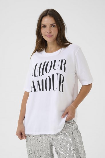 Kaffe Curve Chari T-Shirt Optical White - T-shirts - 