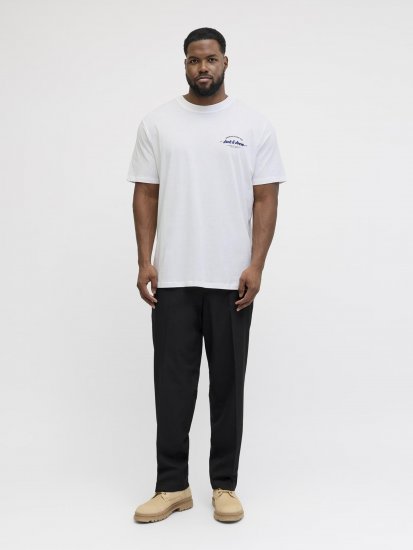 Jack & Jones Brandon T-Shirt White - T-shirts - T-shirts Homme Grande Taille