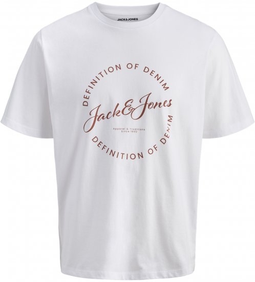 Jack & Jones Grayson T-shirt Blanc - T-shirts - T-shirts Homme Grande Taille
