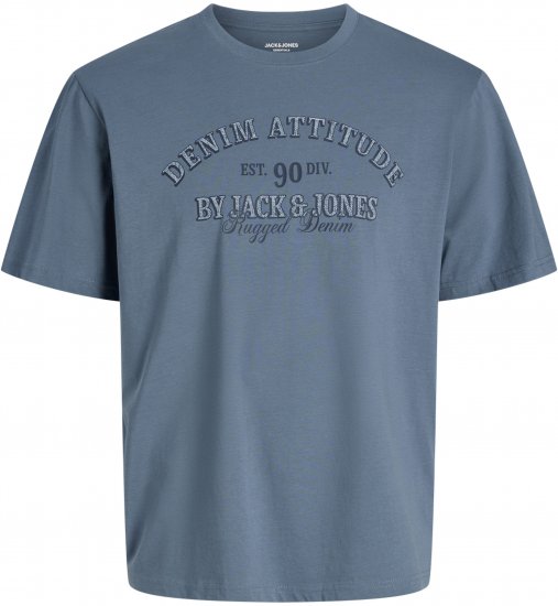 Jack & Jones Edenver T-Shirt Blue - T-shirts - T-shirts Homme Grande Taille