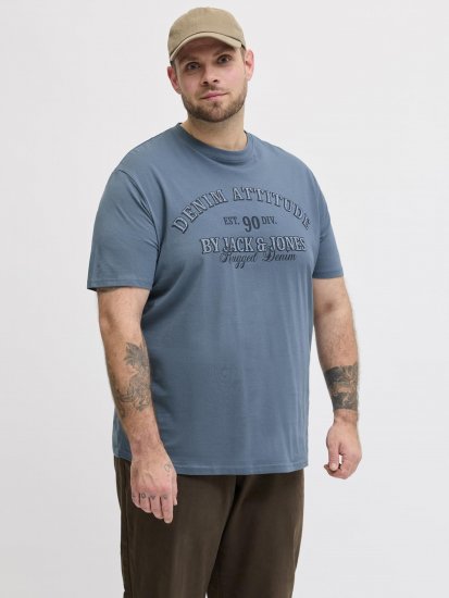 Jack & Jones Edenver T-Shirt Blue - T-shirts - T-shirts Homme Grande Taille