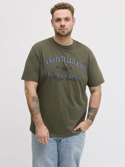 Jack & Jones Edenver T-Shirt Khaki - T-shirts - T-shirts Homme Grande Taille
