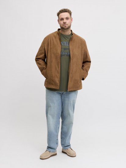 Jack & Jones Edenver T-Shirt Khaki - T-shirts - T-shirts Homme Grande Taille