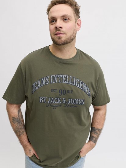 Jack & Jones Edenver T-Shirt Khaki - T-shirts - T-shirts Homme Grande Taille
