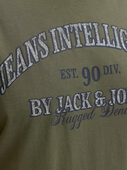 Jack & Jones Edenver T-Shirt Khaki - T-shirts - T-shirts Homme Grande Taille