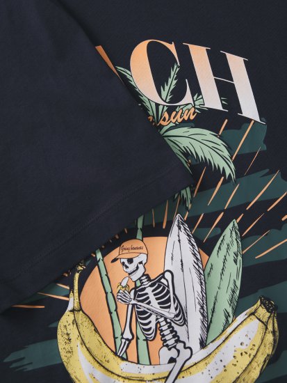 Jack & Jones King Crew Neck T-Shirt Navy - T-shirts avec impression - 