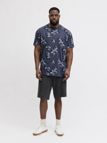Jack & Jones Montauk T-Shirt Blue - T-shirts - T-shirts Homme Grande Taille