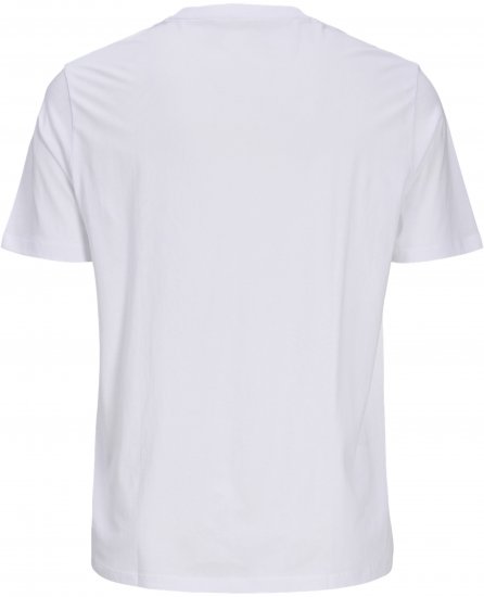 Jack & Jones Blaneo Short Sleeve T-Shirt White - T-shirts - T-shirts Homme Grande Taille
