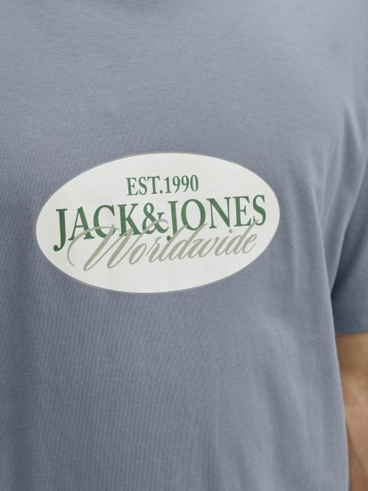 Jack & Jones Catskills Worldwide T-shirt Bleu - T-shirts - T-shirts Homme Grande Taille