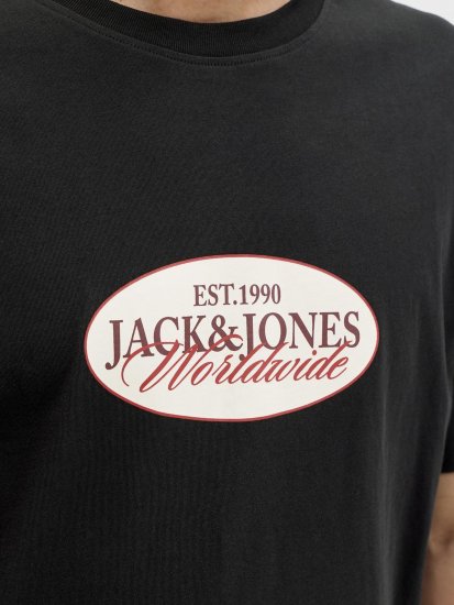 Jack & Jones Catskills Worldwide T-shirt Noir - T-shirts - T-shirts Homme Grande Taille