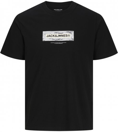 Jack & Jones Breeze Branded T-Shirt Black - T-shirts - T-shirts Homme Grande Taille