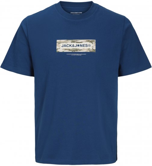 Jack & Jones Breeze Branded T-Shirt Blue - T-shirts - T-shirts Homme Grande Taille