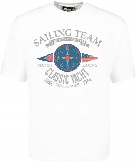 Adamo Sailing Comfort Fit T-Shirt White - T-shirts avec impression - 