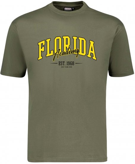 Adamo Florida Comfort Fit T-Shirt Olive Green - T-shirts - T-shirts Homme Grande Taille