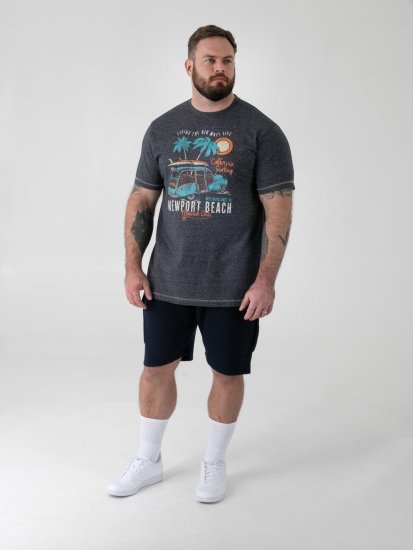 D555 Moyles Newport Beach Woody Car Printed T-Shirt Navy Twist - T-shirts avec impression - 