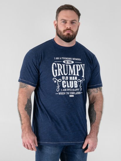 D555 Cooper Grumpy Old Man Printed T-Shirt Navy - T-shirts avec impression - 