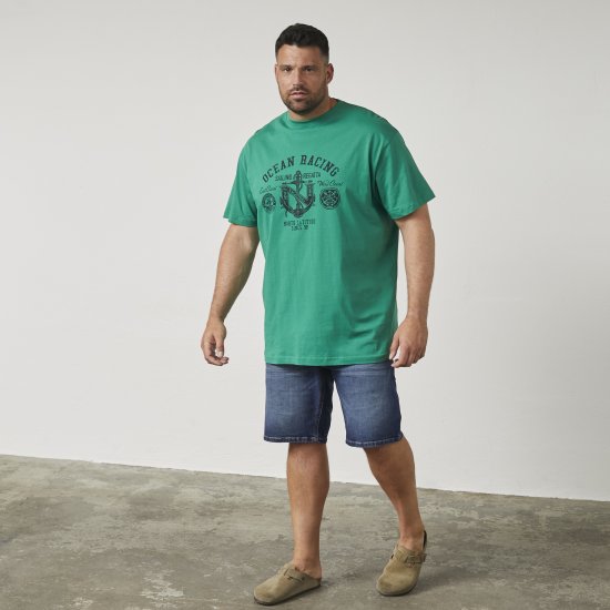 North Latitude 61121 T-Shirt Imprimé Vert - T-shirts - T-shirts Homme Grande Taille