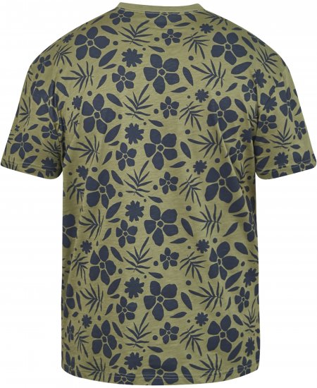 North Latitude 61123 T-Shirt Imprimé All Over Vert Olive - T-shirts - T-shirts Homme Grande Taille