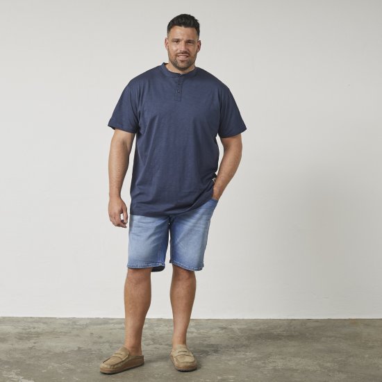 North Latitude 61126 T-Shirt Granddad Bleu Marine - T-shirts - T-shirts Homme Grande Taille